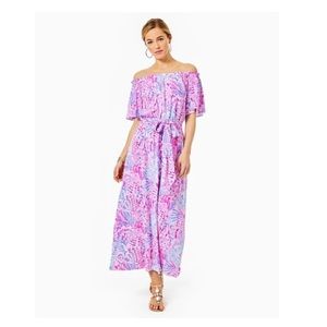 Lilly Pulitzer Moriah off the shoulder midi dress